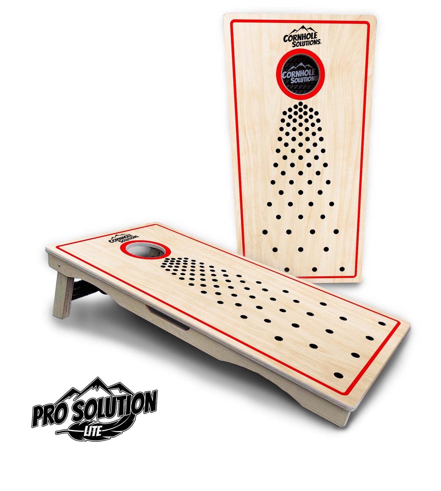 Basic Pop Dots CS Logo Cornhole Boards - Pro Solution Lite Series