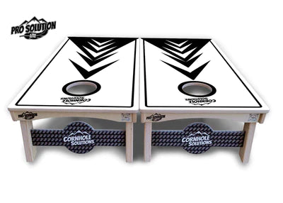 PRO Solution Lite Cornhole Boards - Black and White Arrows