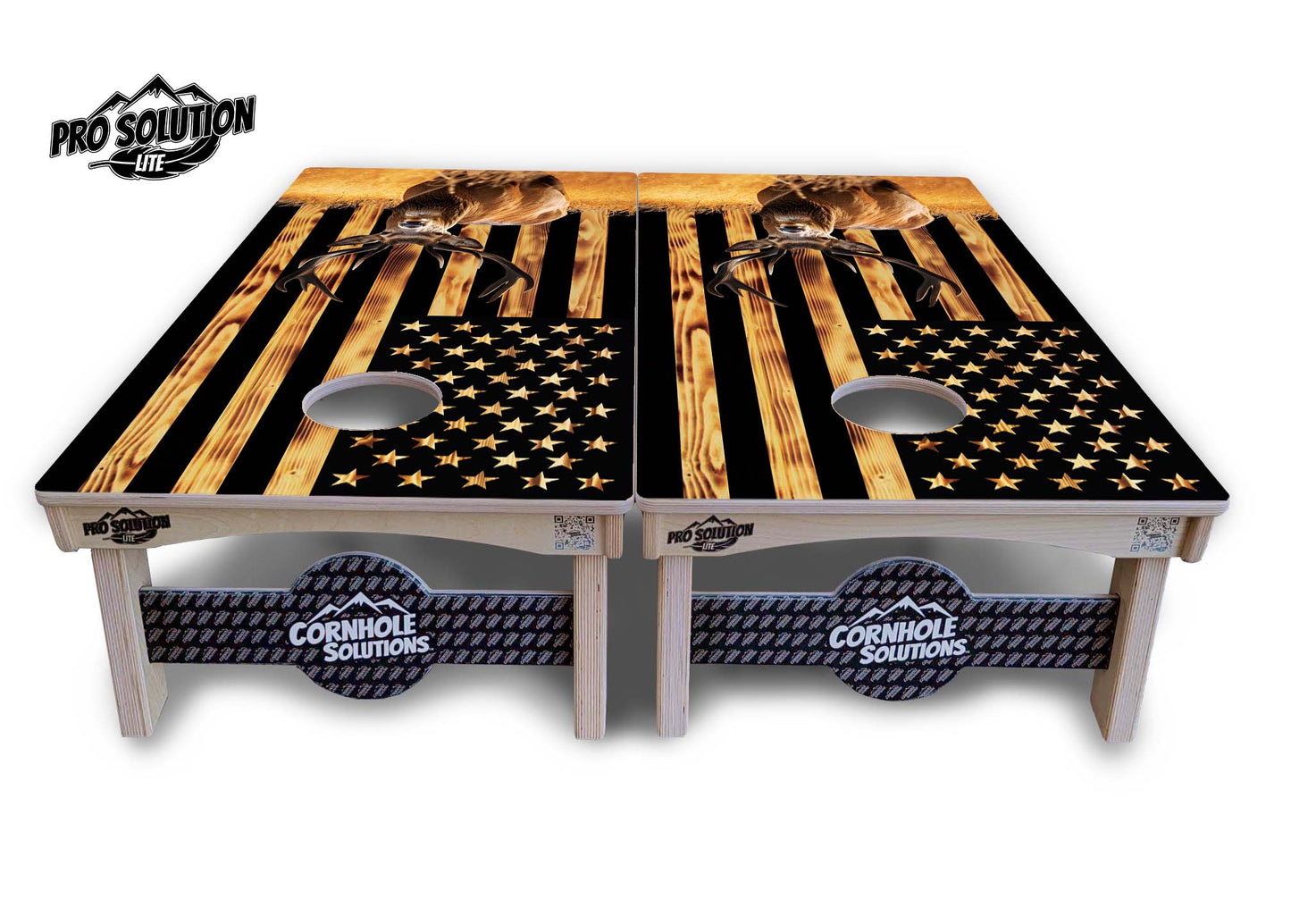 Colorful Deer & Fish Cornhole Boards - Pro Solution Lite Series