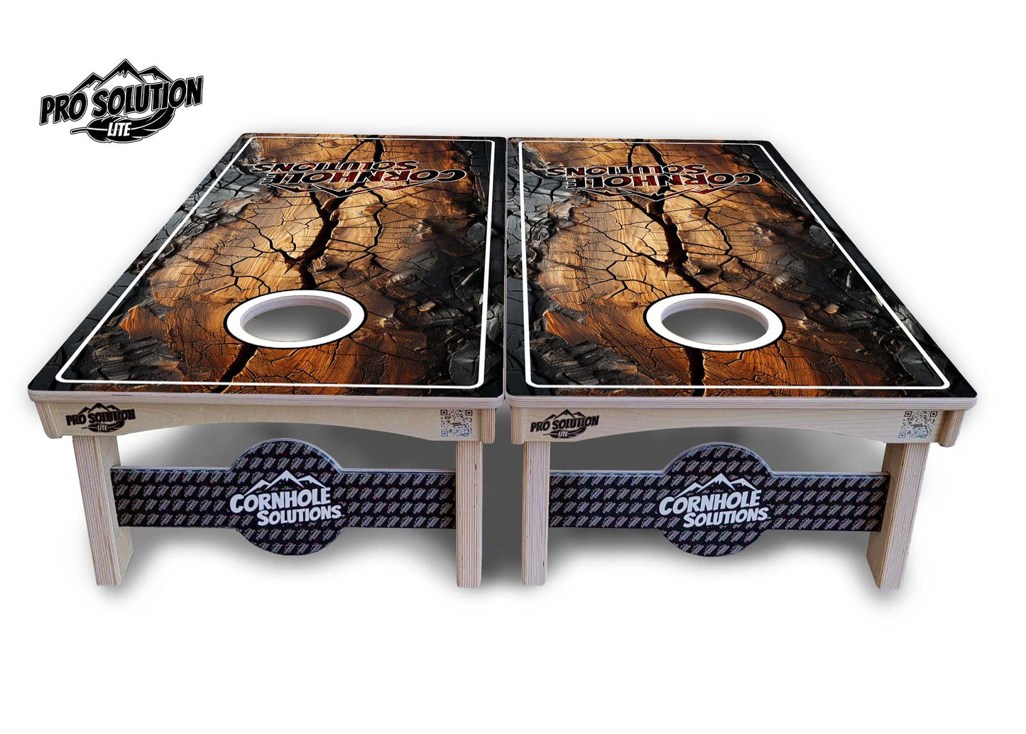 Distressed Live Edge Cornhole Boards - Pro Solution Lite Series