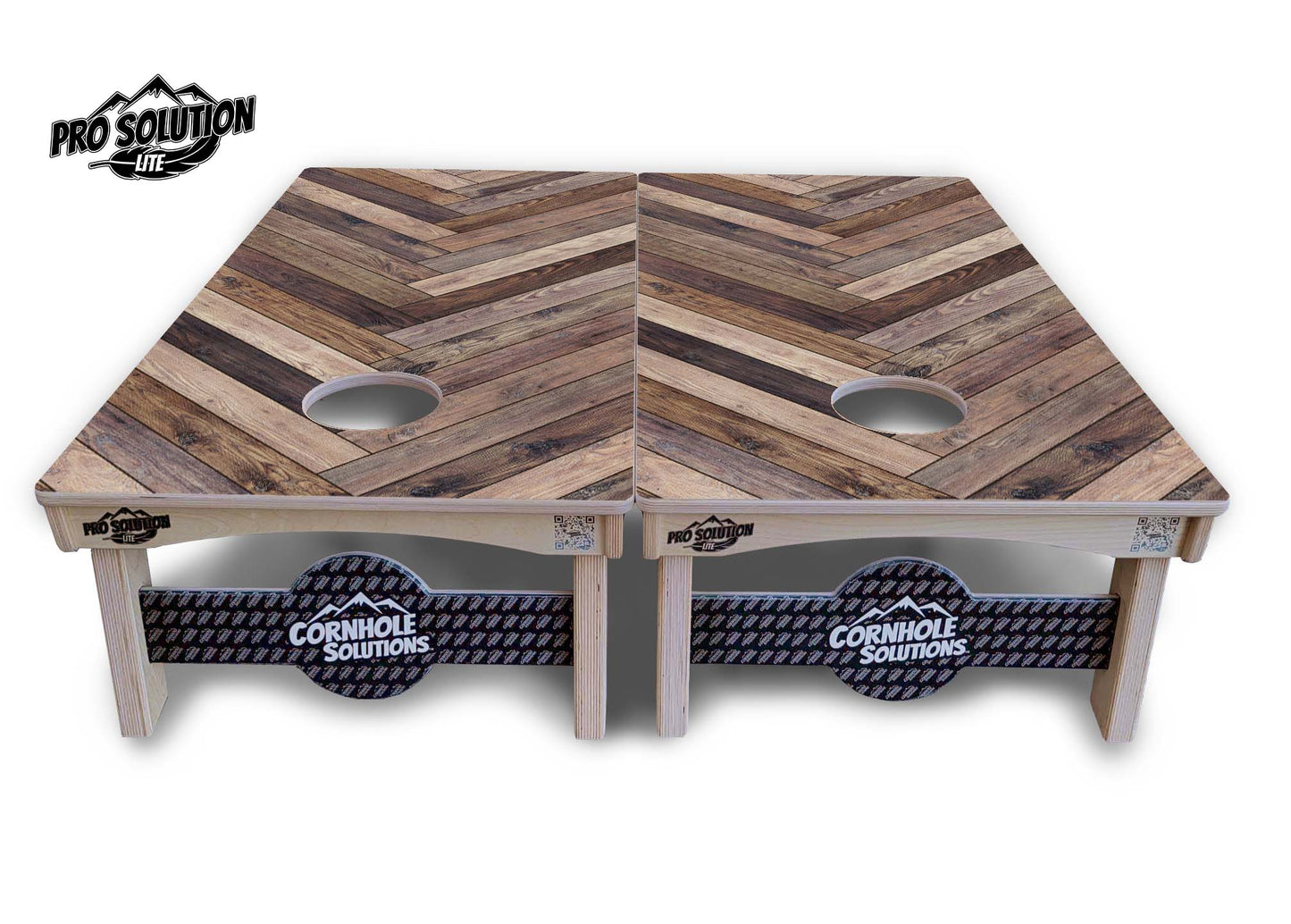 Herringbone Cornhole Boards - Pro Solution Lite Series