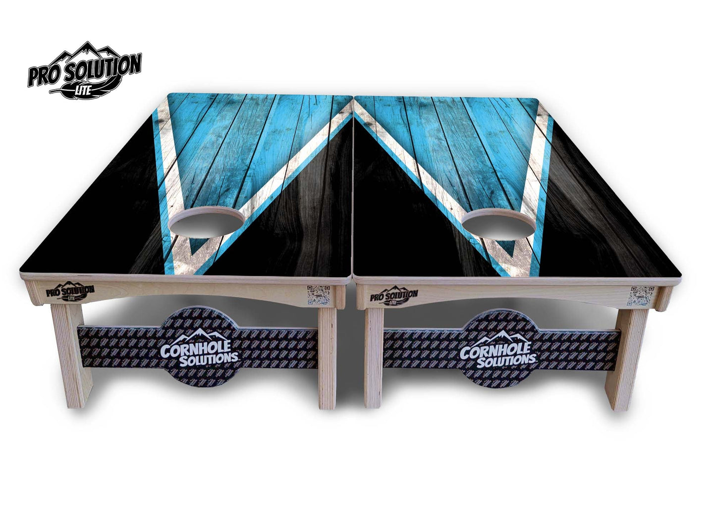 Sky Blue Triangle Cornhole Boards - Pro Solution Lite Series