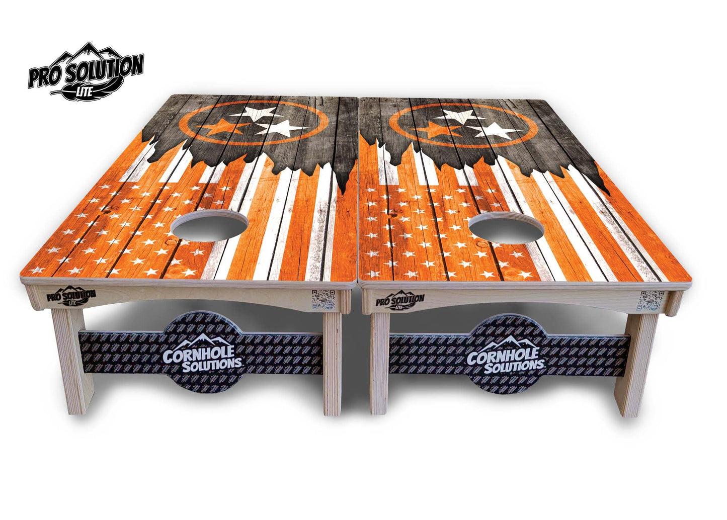 TN/USA Orange Flag Cornhole Boards - Pro Solution Lite Series