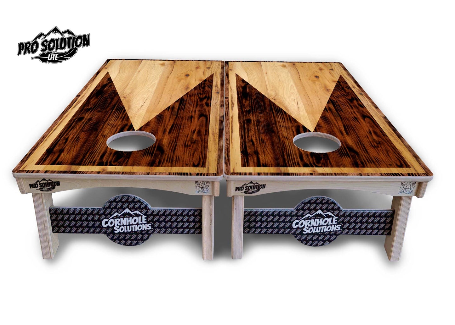 Wooden Triangle Cornhole Boards - Pro Solution Lite Series