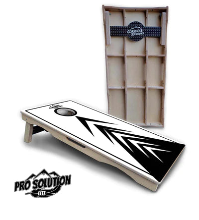 PRO Solution Lite Cornhole Boards - Black and White Arrows