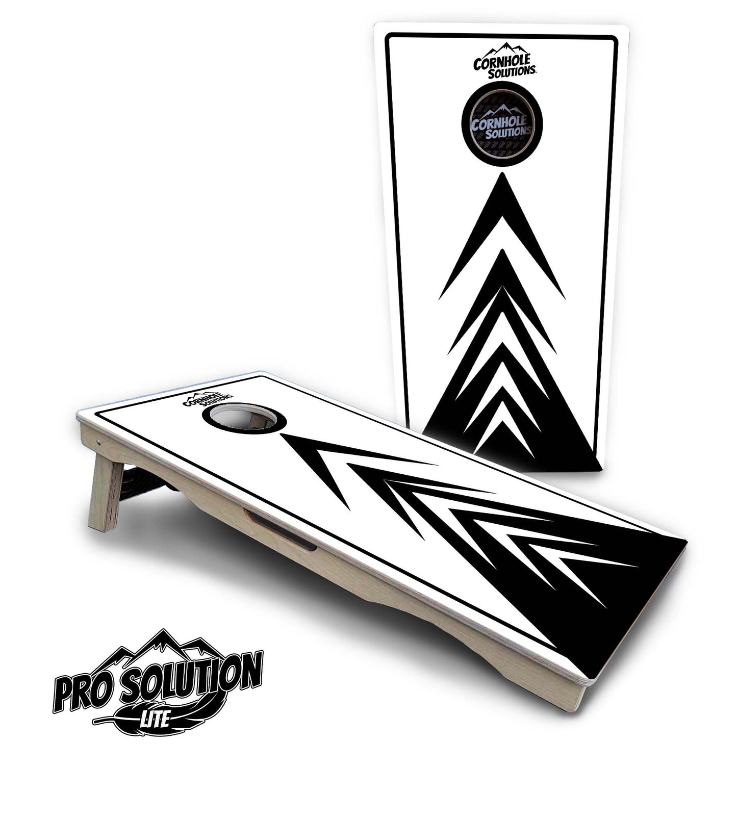 B&W Arrow Cornhole Boards - Pro Solution Lite Series