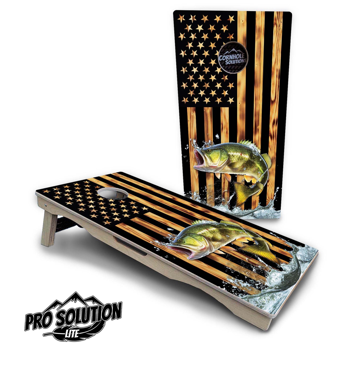 Colorful Deer & Fish Cornhole Boards - Pro Solution Lite Series