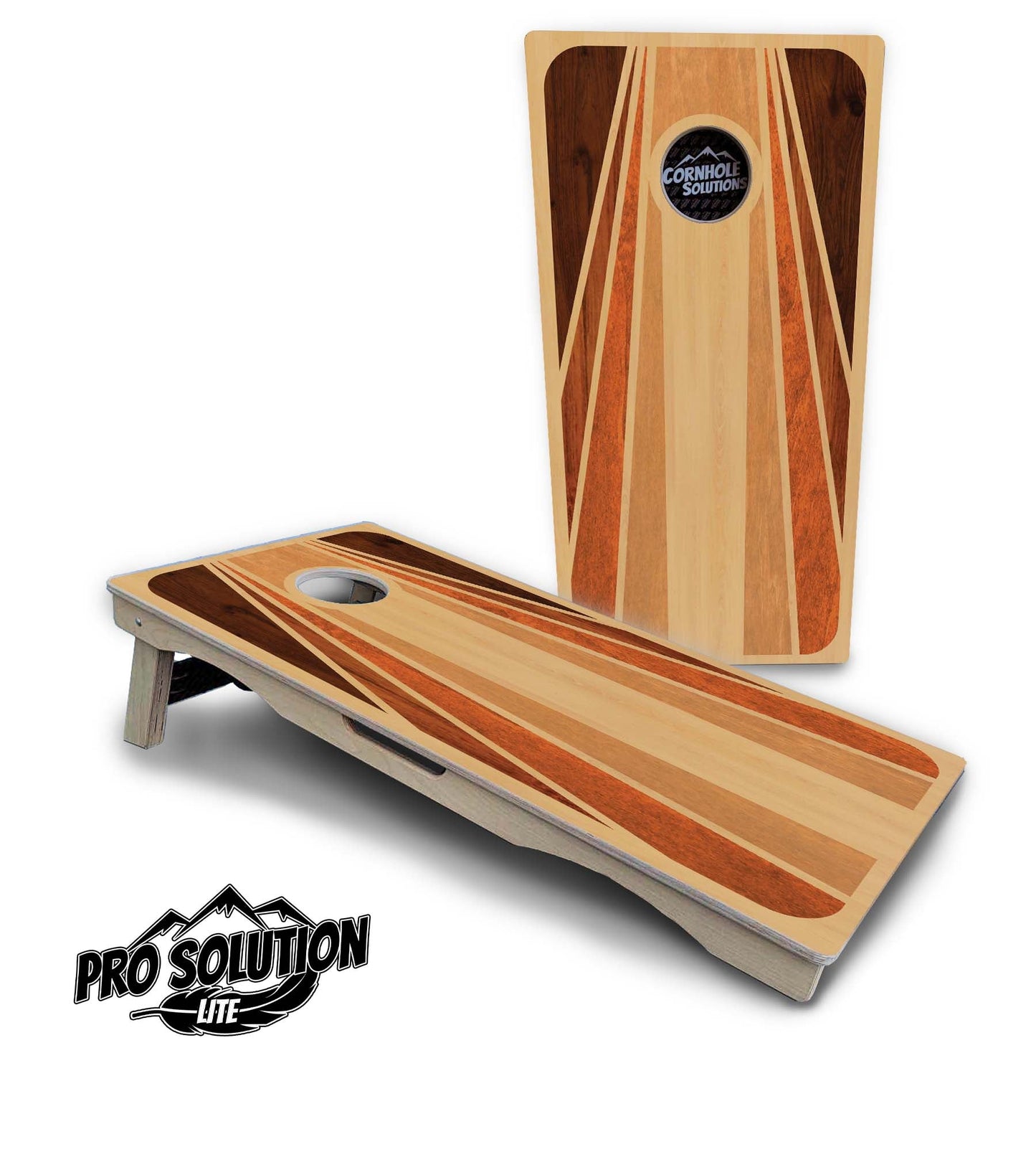 Retro Wood Cornhole Boards - Pro Solution Lite Series