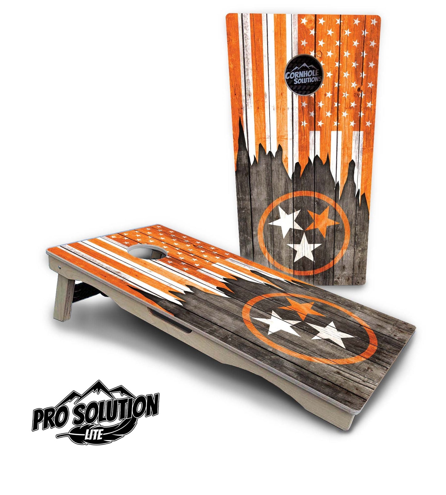 TN/USA Orange Flag Cornhole Boards - Pro Solution Lite Series