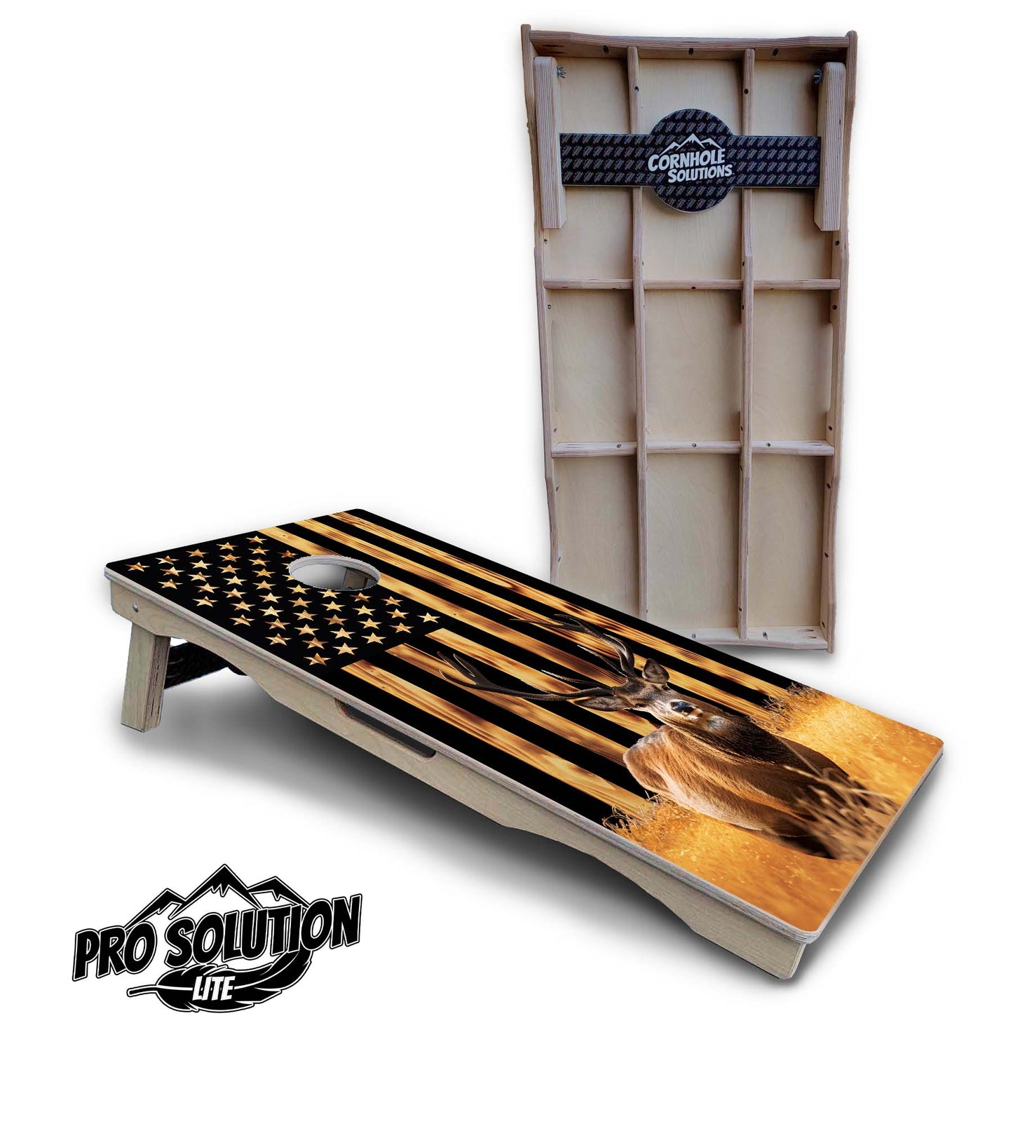 Colorful Deer & Fish Cornhole Boards - Pro Solution Lite Series