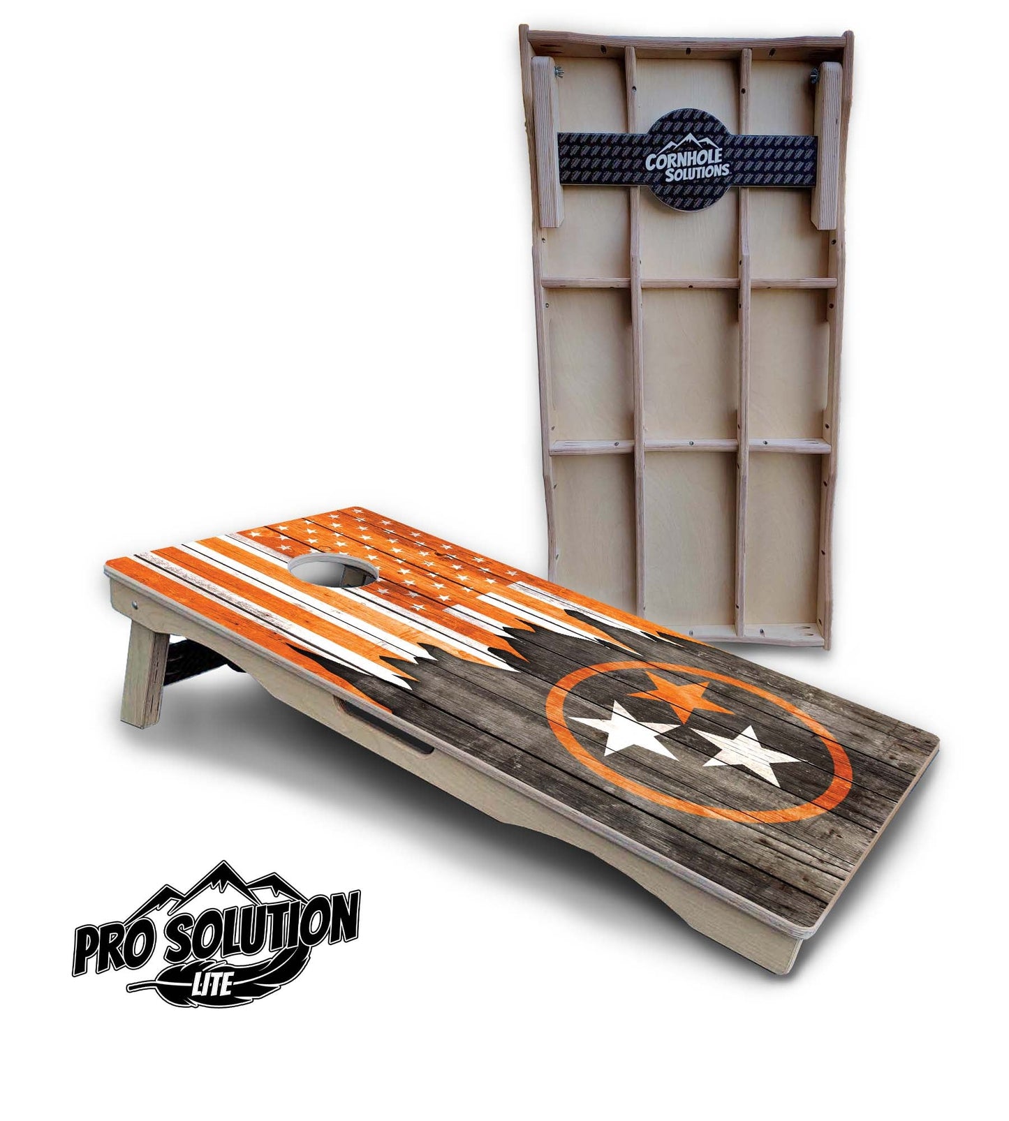 TN/USA Orange Flag Cornhole Boards - Pro Solution Lite Series