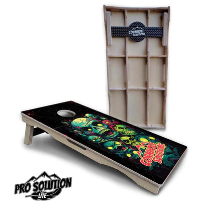 PRO Solution Lite Cornhole Boards - Zombie Heads