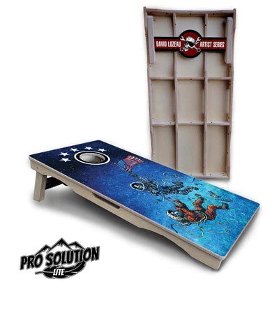 PRO Solution Lite Cornhole Boards - Space Race