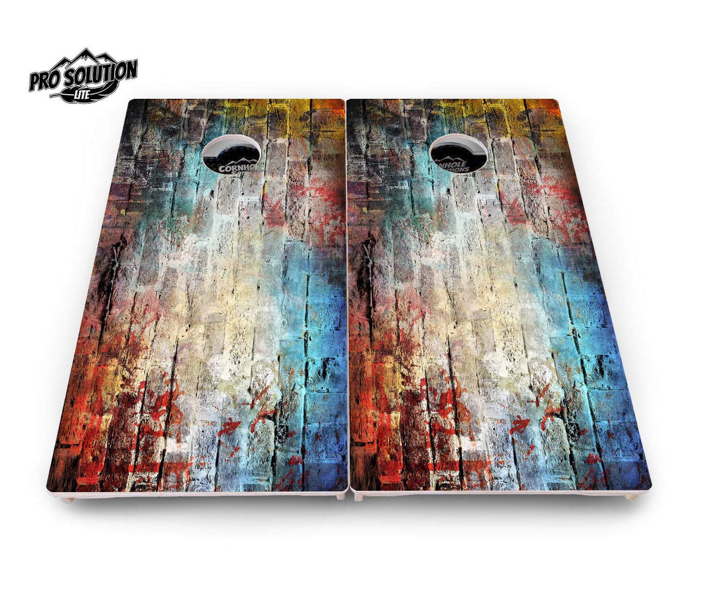 Colorful Brick Cornhole Boards - Pro Solution Lite Series