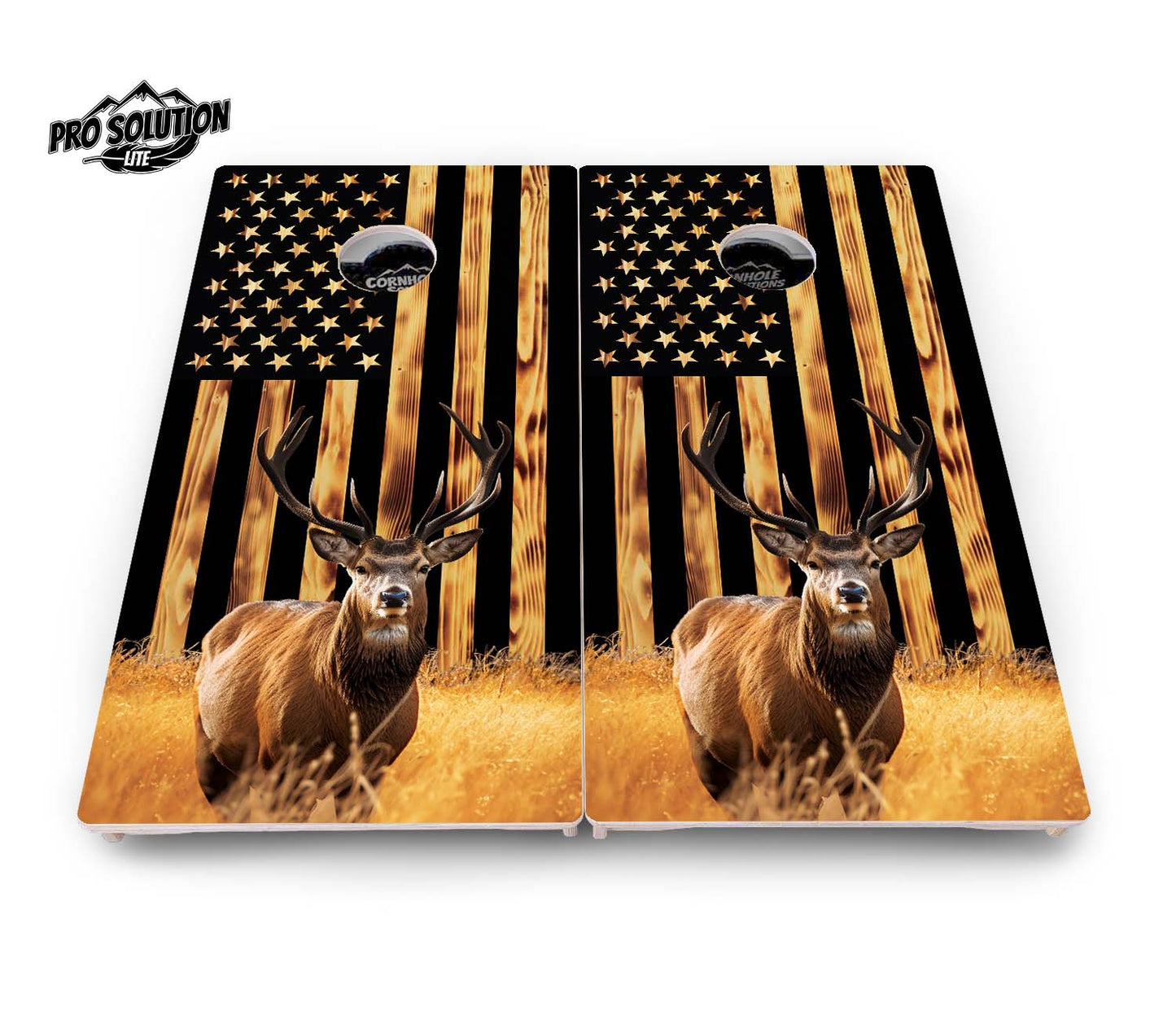 Colorful Deer & Fish Cornhole Boards - Pro Solution Lite Series