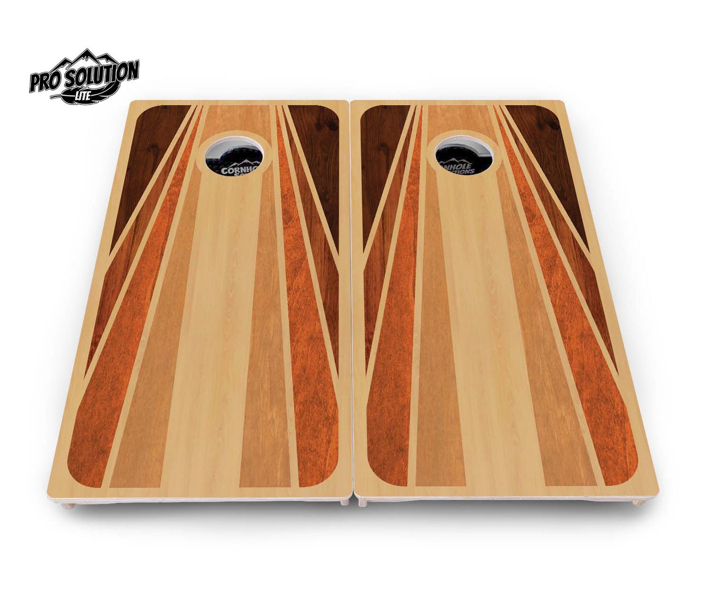 Retro Wood Cornhole Boards - Pro Solution Lite Series