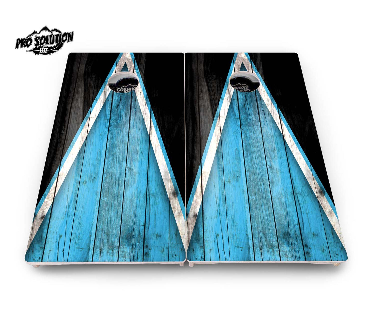 Sky Blue Triangle Cornhole Boards - Pro Solution Lite Series