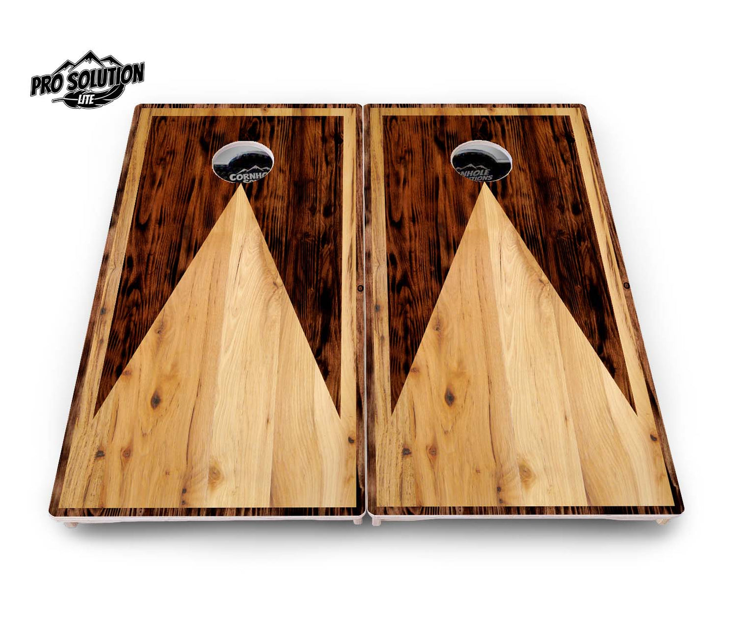 Wooden Triangle Cornhole Boards - Pro Solution Lite Series