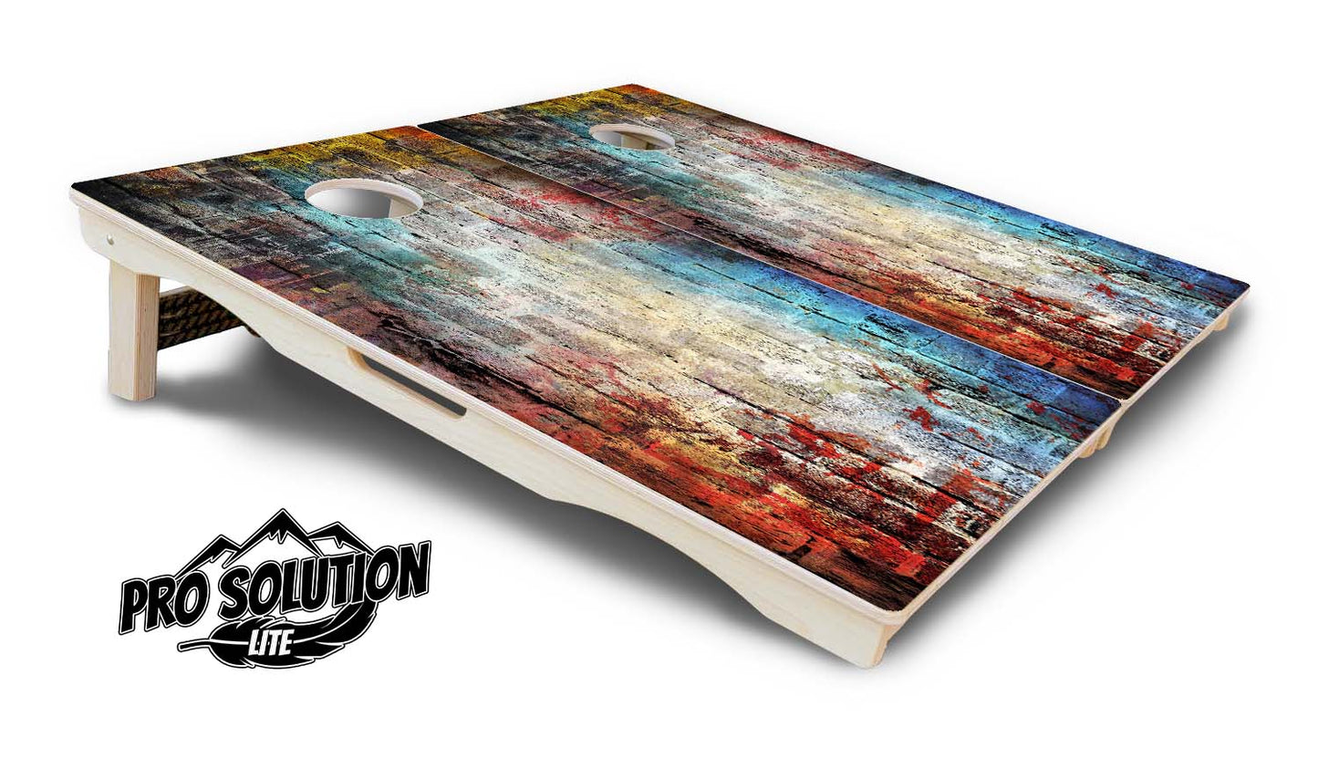 Colorful Brick Cornhole Boards - Pro Solution Lite Series