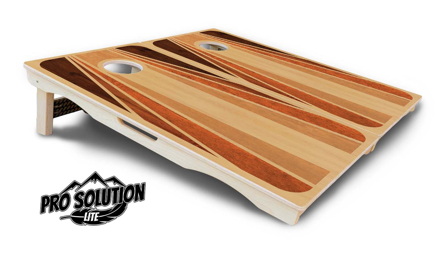Retro Wood Cornhole Boards - Pro Solution Lite Series
