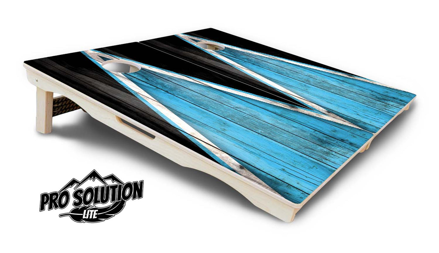 Sky Blue Triangle Cornhole Boards - Pro Solution Lite Series