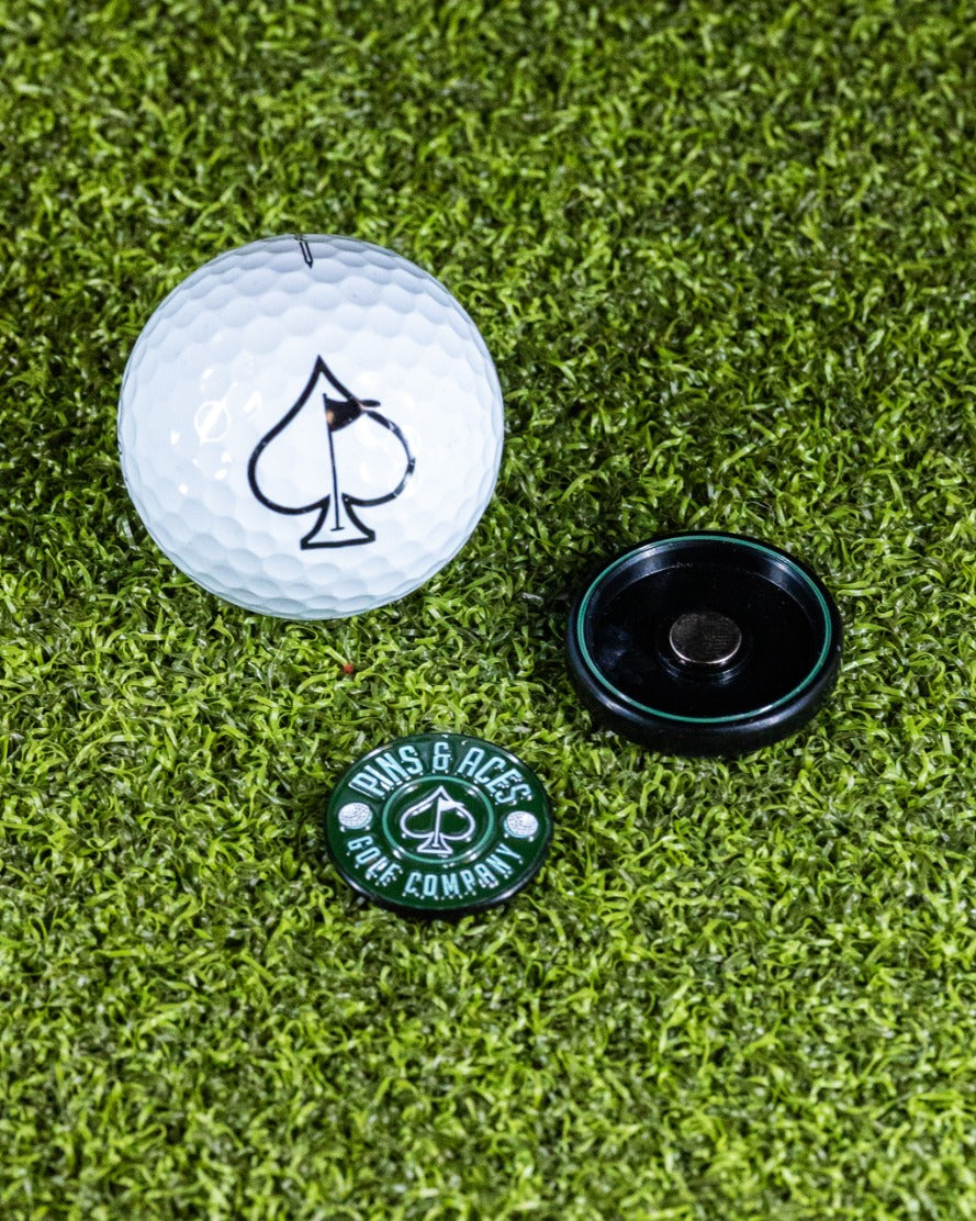 Pop Out Medallion Ball Marker - Green