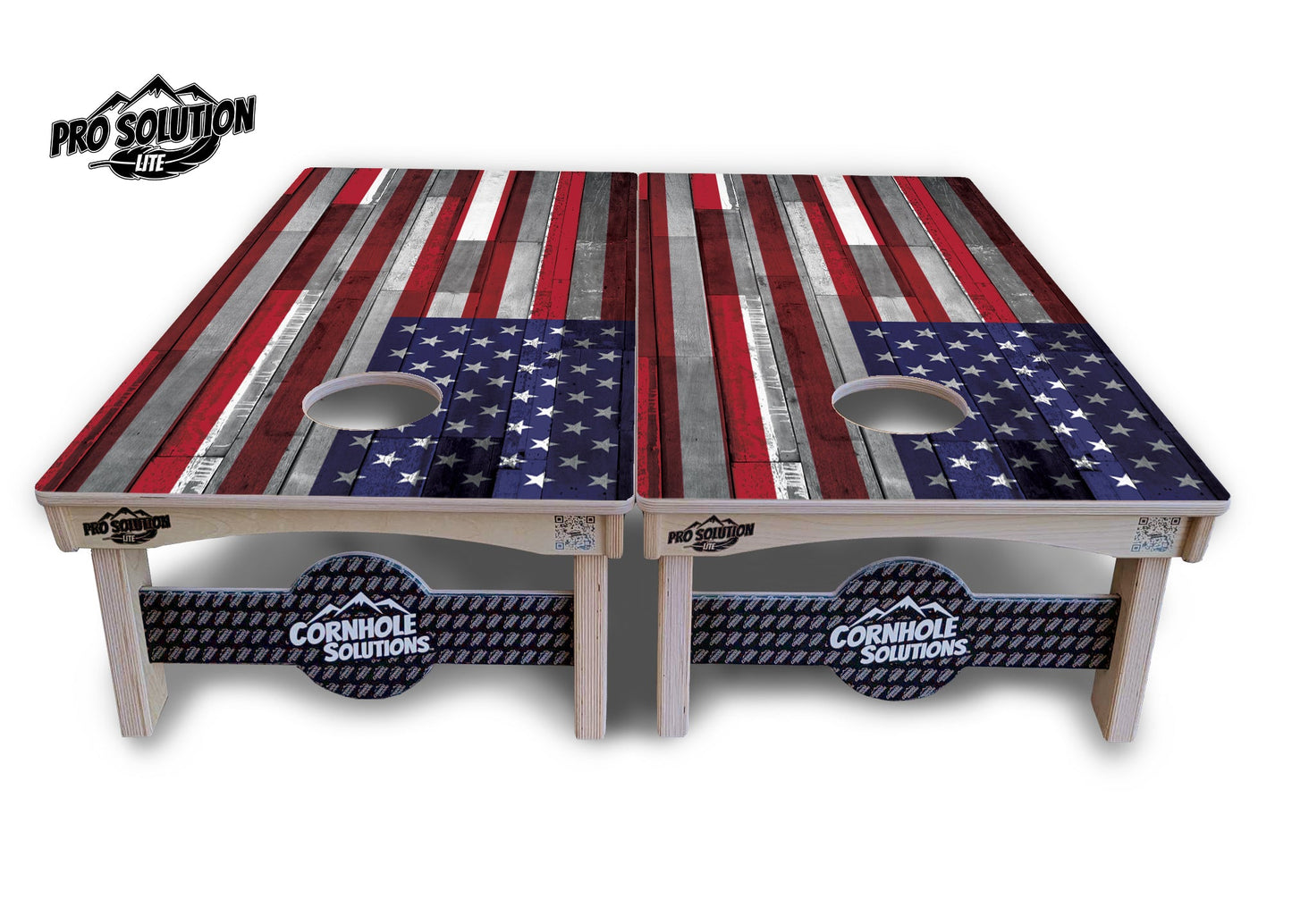 USA / Canada / Union Jack Plank Flag Cornhole Boards - Pro Solution Lite Series