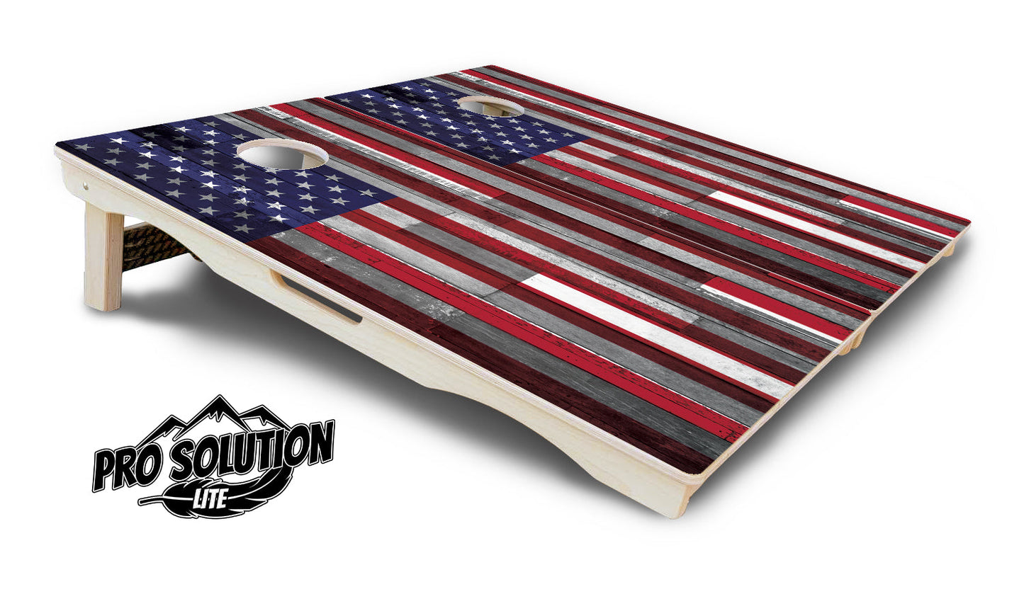 USA / Canada / Union Jack Plank Flag Cornhole Boards - Pro Solution Lite Series