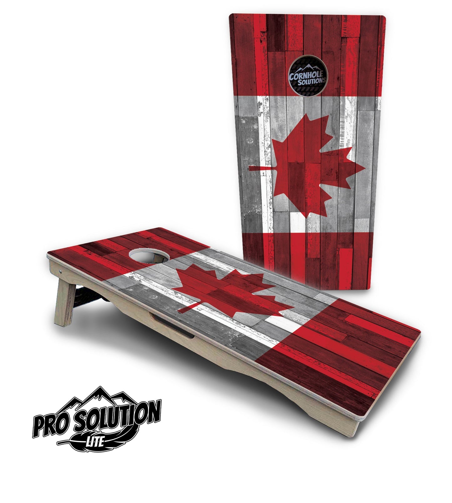 USA / Canada / Union Jack Plank Flag Cornhole Boards - Pro Solution Lite Series