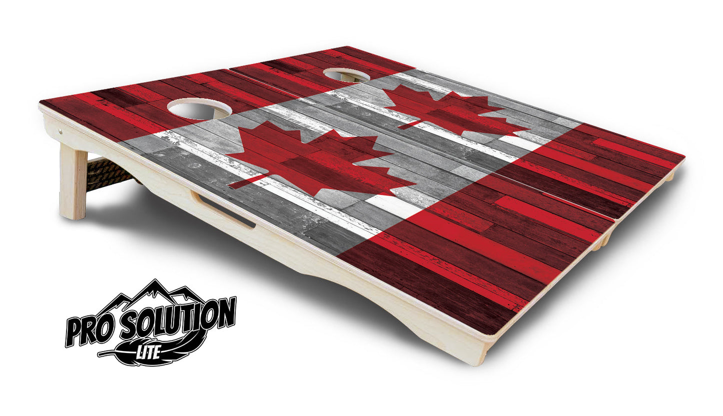 USA / Canada / Union Jack Plank Flag Cornhole Boards - Pro Solution Lite Series