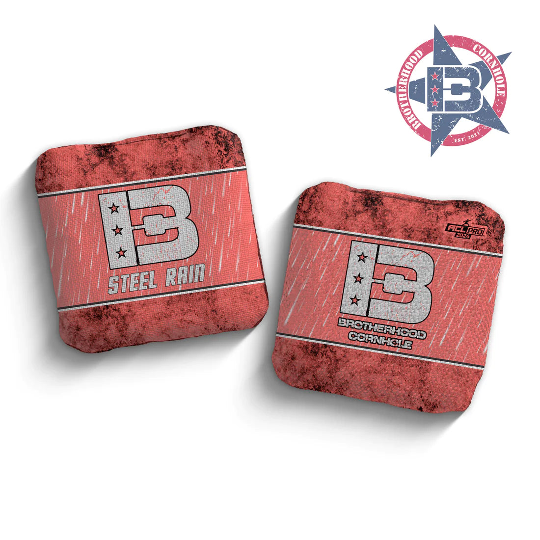 Brotherhood Cornhole Steel Rain - Grunge Rain Edition