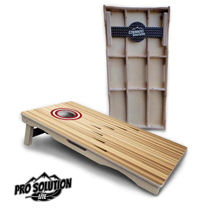 PRO Solution Lite Cornhole Boards - Bowling Lane Design