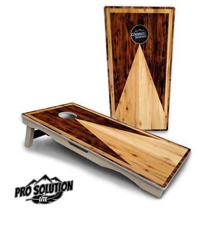 PRO Solution Lite Cornhole Boards - Wooden Triangle Design