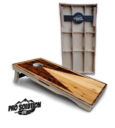 PRO Solution Lite Cornhole Boards - Wooden Triangle Design