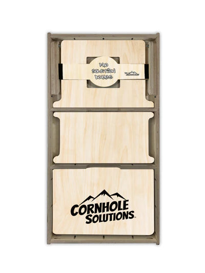 Pro Cornhole Solutions Boards - Red Hole Black Triangle Design