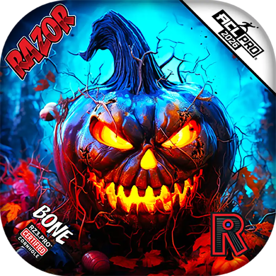 Bone | Pumpkin 1 | ACL PRO Razor Cornhole Bags