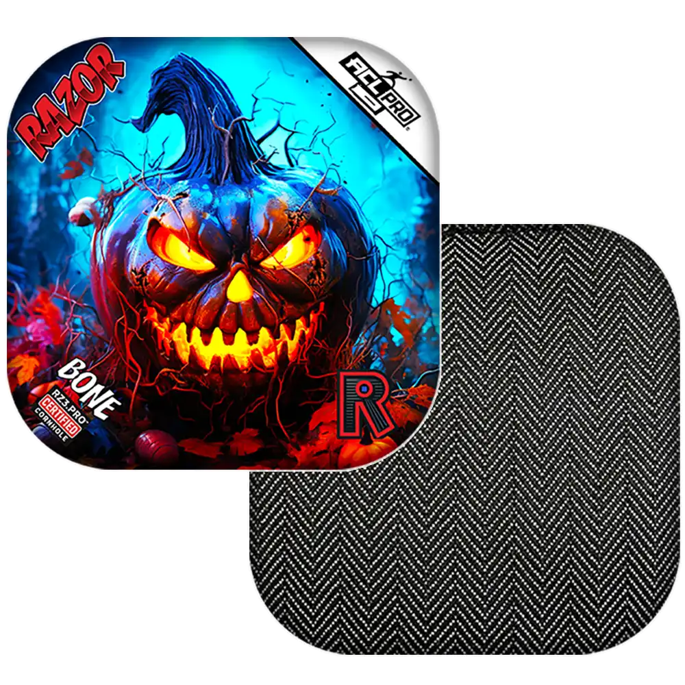 Bone | Pumpkin 1 | ACL PRO Razor Cornhole Bags