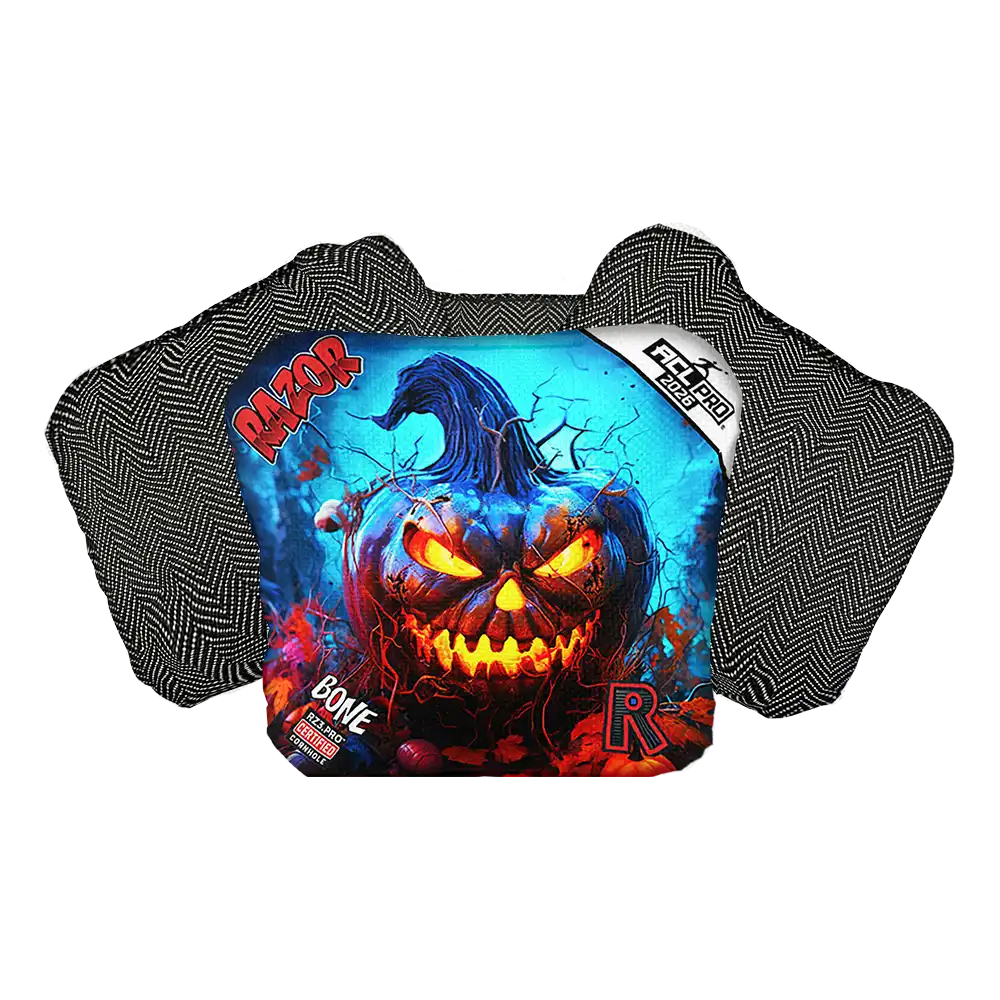 Bone | Pumpkin 1 | ACL PRO Razor Cornhole Bags