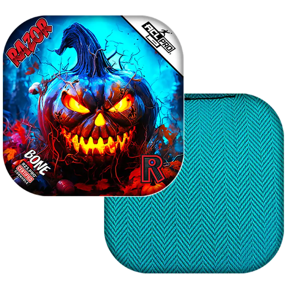 Bone | Pumpkin 1 | ACL PRO Razor Cornhole Bags