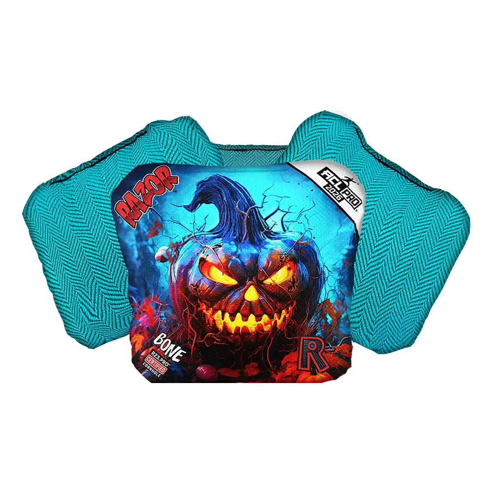 Bone | Pumpkin 1 | ACL PRO Razor Cornhole Bags