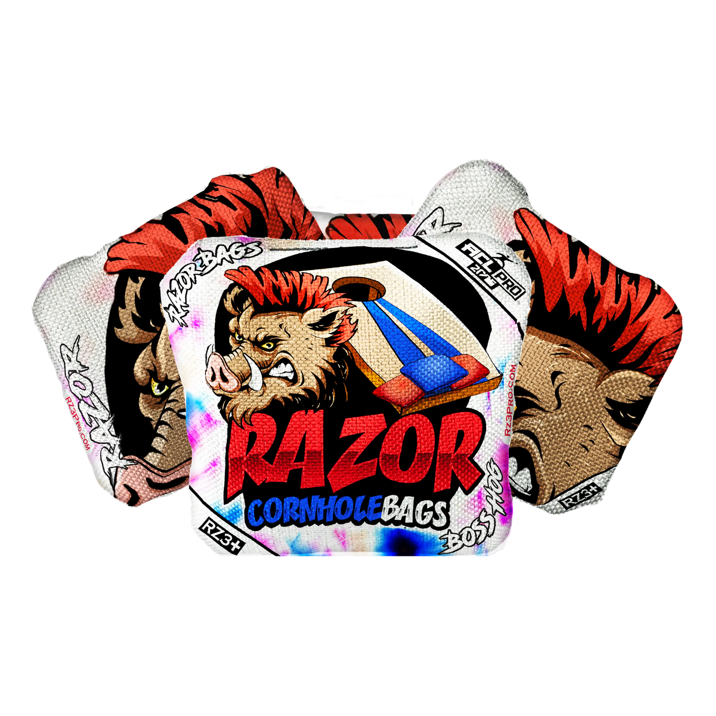 Boss Hog | Razor Tie Dye | ACL PRO Razor Cornhole Bags