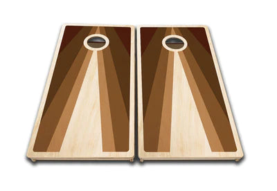 Tournament Quality Cornhole Boards - Retro Triangle Wood Design