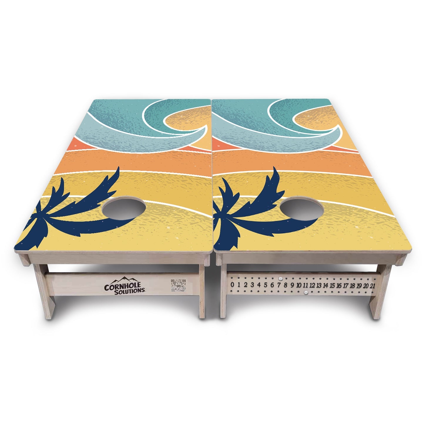 Retro Beach Cornhole Boards - Professional Tournament Series