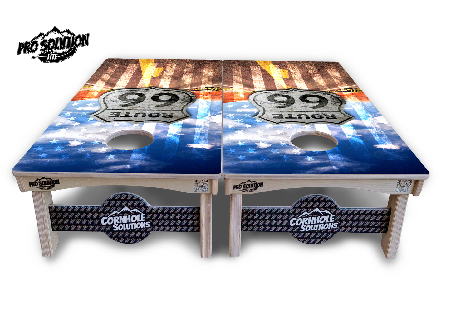 Route 66 Cornhole Boards - Pro Solution Lite Series