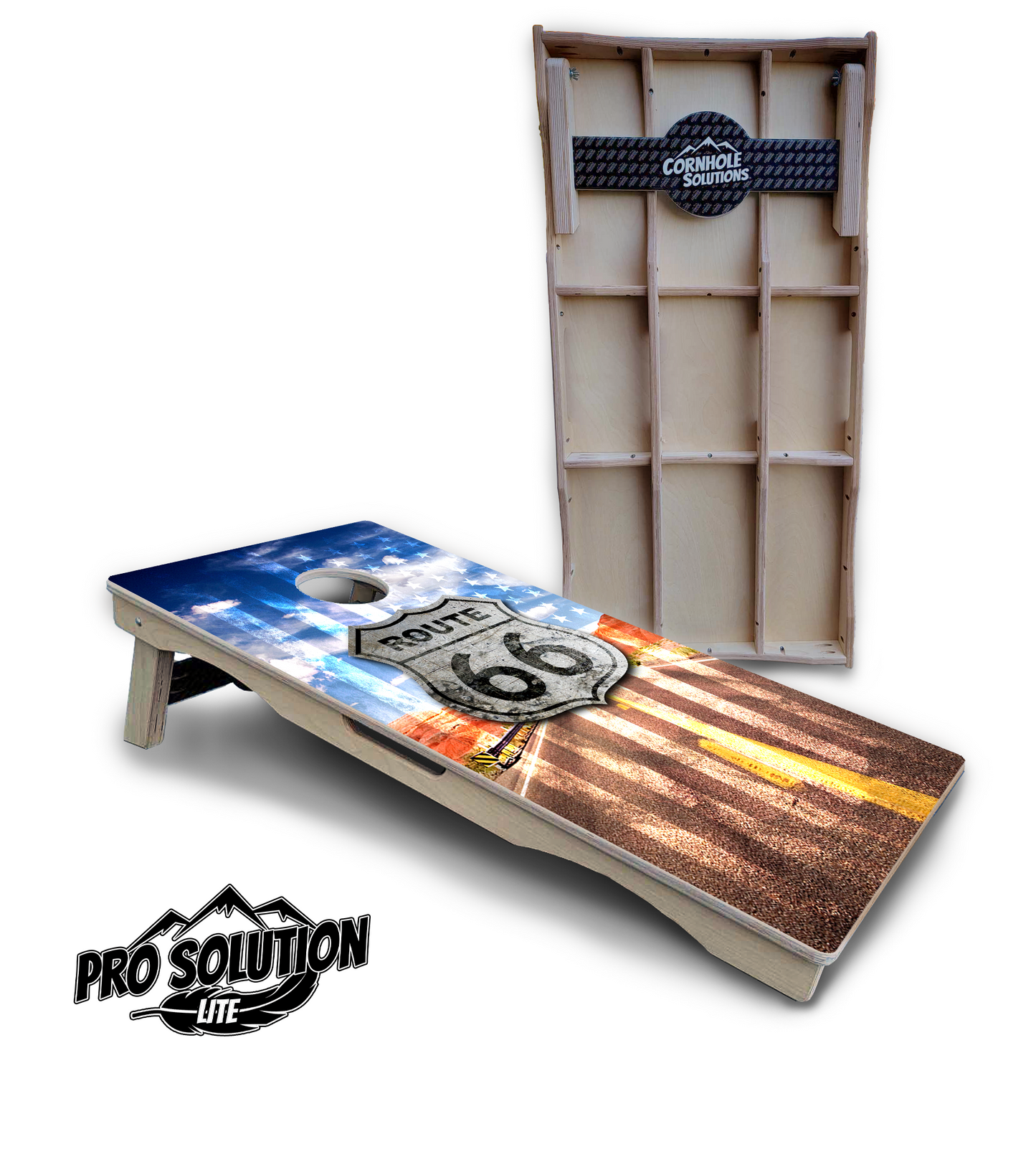 Route 66 Cornhole Boards - Pro Solution Lite Series