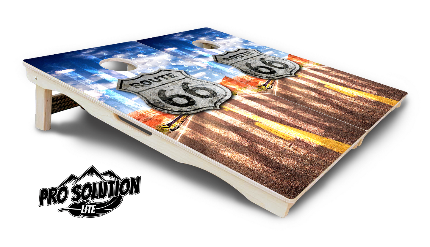 Route 66 Cornhole Boards - Pro Solution Lite Series