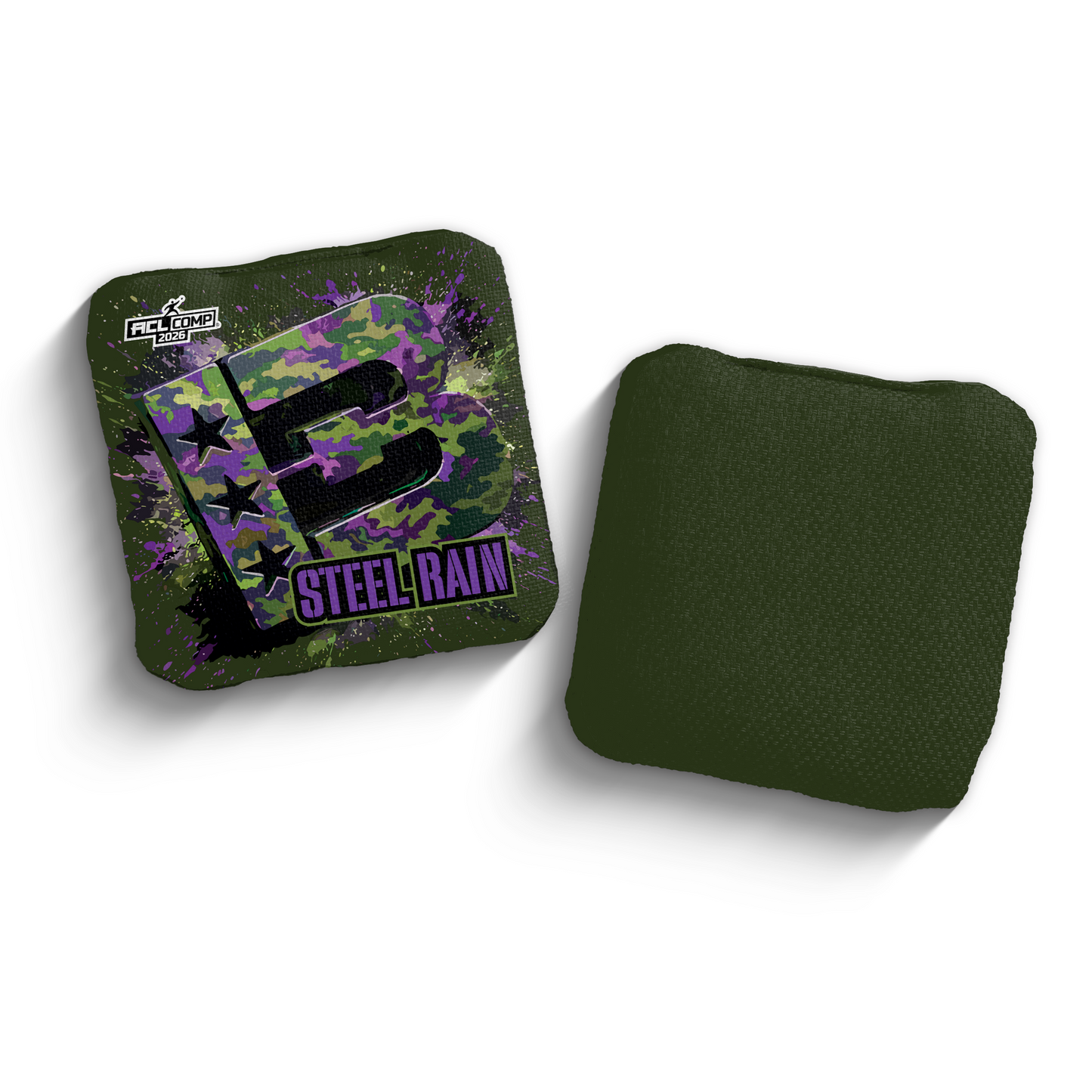 2026 Brotherhood Cornhole Steel Rain 3D Camo Edition ACL Comp Stamped Cornhole Bags