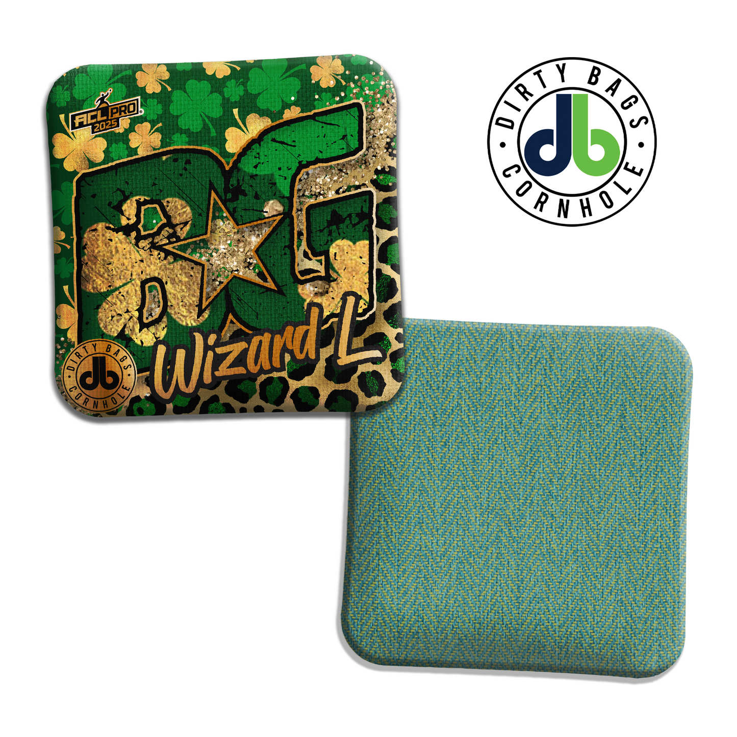 BG Cornhole Bags - St. Patricks Day Bags - Shamrocks and Glitz