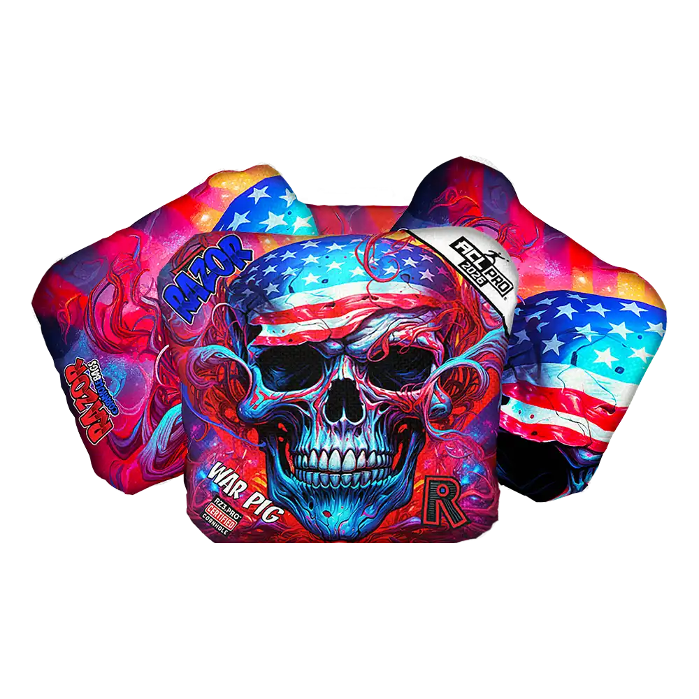 War Pig | Skull Merica | ACL PRO Razor Cornhole Bags