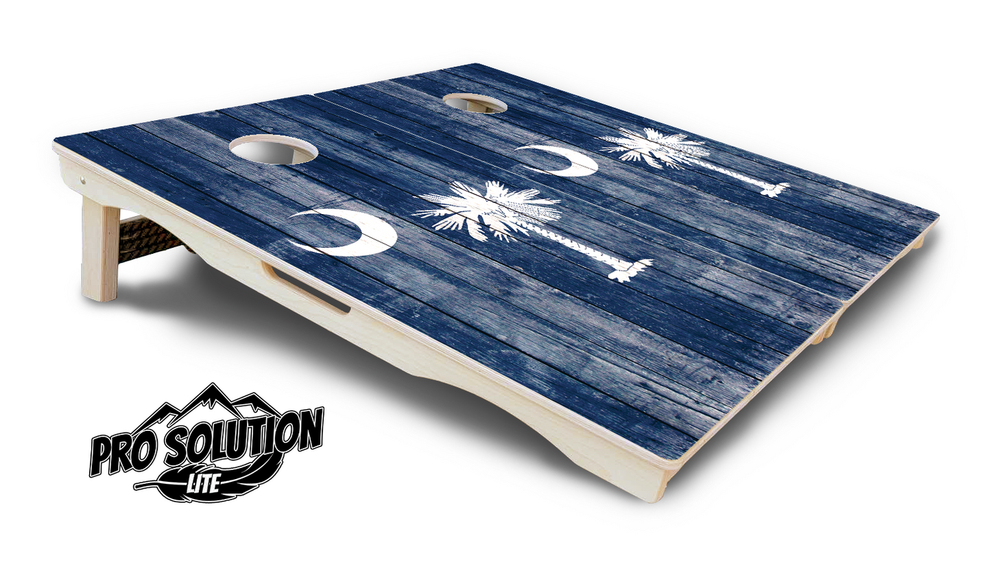 South Carolina Flag Cornhole Boards - Pro Solution Lite Series